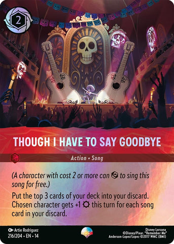 Image for Though I Have to Say Goodbye (Epic) (216/204) (Hyperia City) (14) - Disney Lorcana