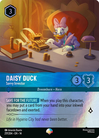 Image for Daisy Duck - Savvy Investor (Epic) (217/204) (Hyperia City) (14) - Disney Lorcana