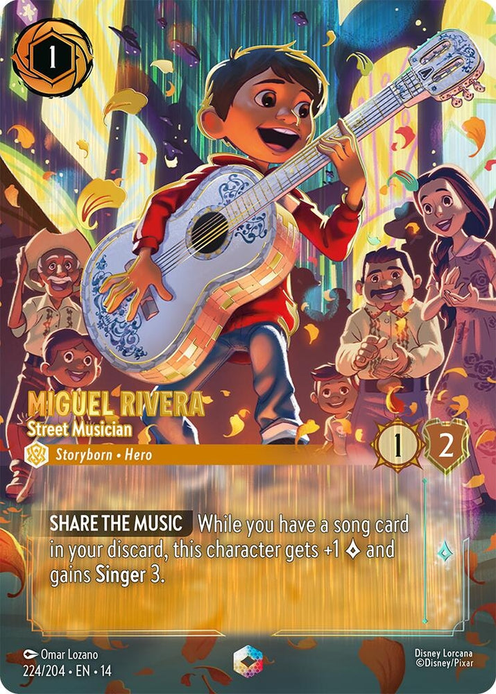 Image for Miguel Rivera - Street Musician (Enchanted) (224/204) (Hyperia City) (14) - Disney Lorcana