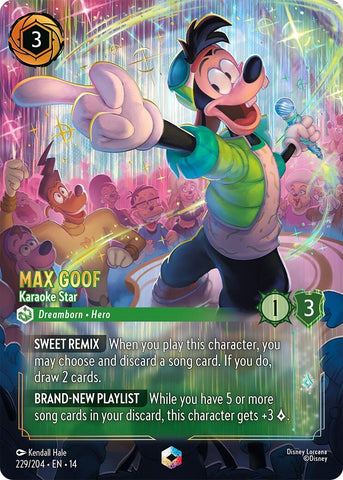 Image for Max Goof - Karaoke Star (Enchanted) (229/204) (Hyperia City) (14) - Disney Lorcana