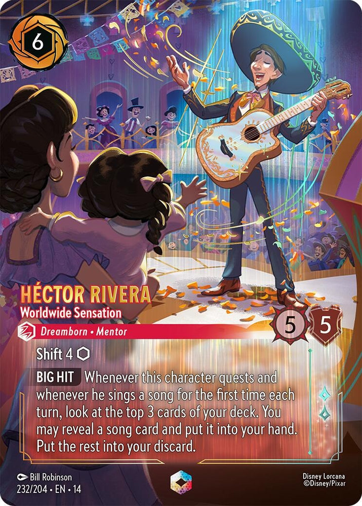 Image for Hector Rivera - Worldwide Sensation (Enchanted) (232/204) (Hyperia City) (14) - Disney Lorcana