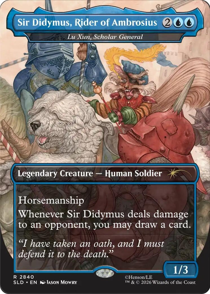 Image for Sir Didymus, Rider of Ambrosius - Lu Xun, Scholar General (2840) (Secret Lair Drop Series) (SLD) - Magic: The Gathering