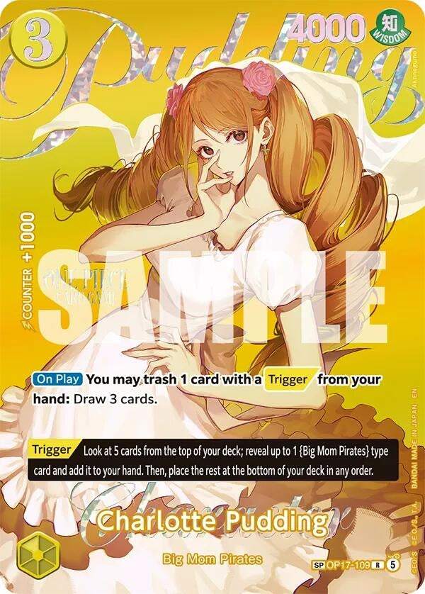 Image for Charlotte Pudding (OP17-109) (SP) (OP17-109) (Extra Booster: One Piece Heroines Edition Vol. 2) (EB05) - One Piece Card Game
