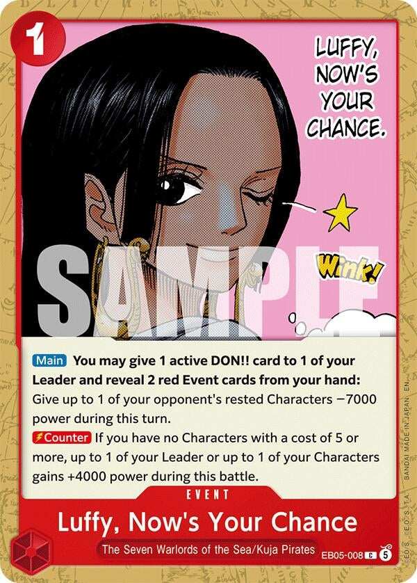 Image for Luffy, Now's Your Chance (EB05-008) (Extra Booster: One Piece Heroines Edition Vol. 2) (EB05) - One Piece Card Game
