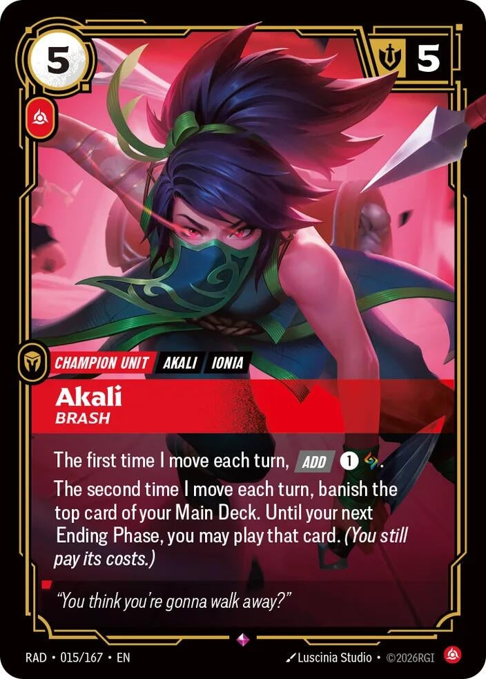 Akali, Brash (015/167) (Radiance) (RAD)