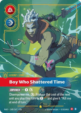 Ekko, Boy Who Shattered Time (Overnumbered) (168/167) (Radiance) (RAD)
