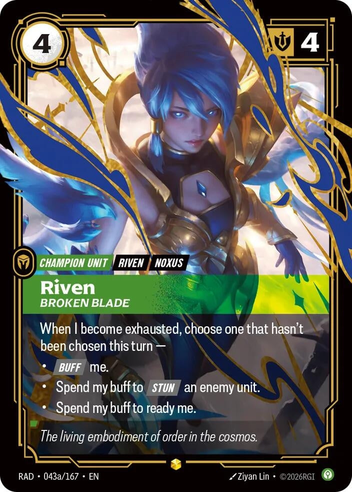 Riven, Broken Blade (Alternate Art) (043a/167) (Radiance) (RAD)