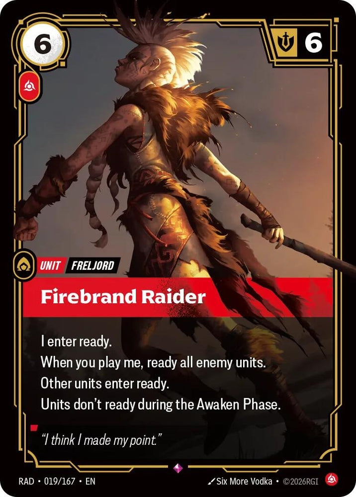 Image for Firebrand Raider (019/167) (Radiance) (RAD) - Riftbound: League of Legends Trading Card Game