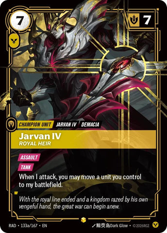 Jarvan IV, Royal Heir (Alternate Art) (133a/167) (Radiance) (RAD)