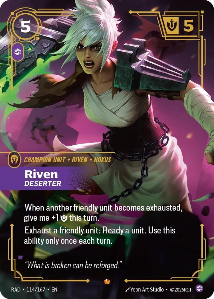 Riven, Deserter (114/167) (Radiance) (RAD)