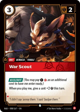 Image for War Scout (008/167) (Radiance) (RAD) - Riftbound: League of Legends Trading Card Game