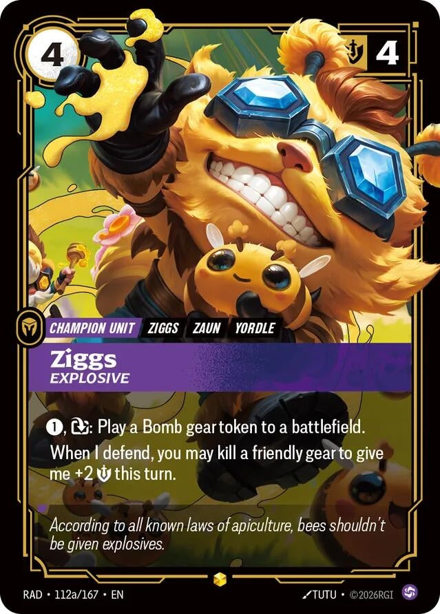 Image for Ziggs, Explosive (Alternate Art) (112a/167) (Radiance) (RAD) - Riftbound: League of Legends Trading Card Game