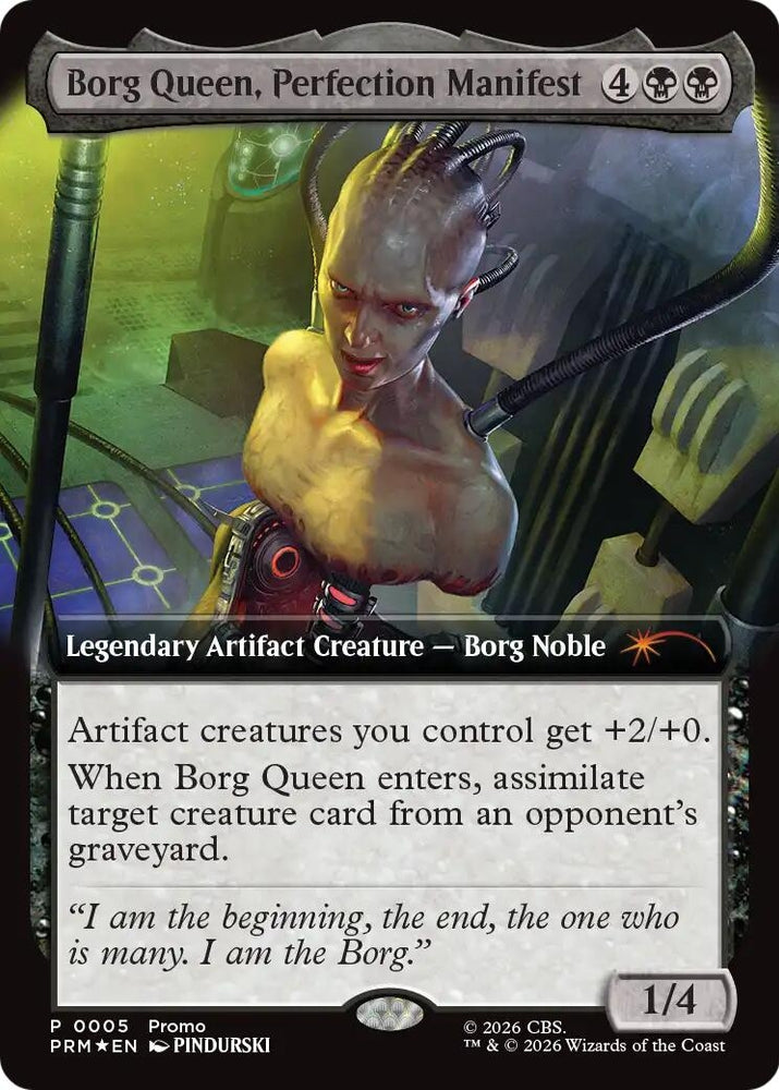 Image for Borg Queen, Perfection Manifest (Extended Art) (5) (Media Promos) (MEDIA) - Magic: The Gathering