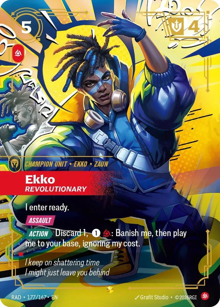 Image for Ekko, Revolutionary (Overnumbered) (177/167) (Radiance) (RAD) - Riftbound: League of Legends Trading Card Game