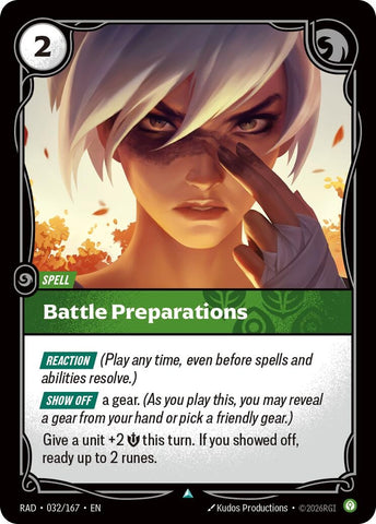 Image for Battle Preparations (032/167) (Radiance) (RAD) - Riftbound: League of Legends Trading Card Game