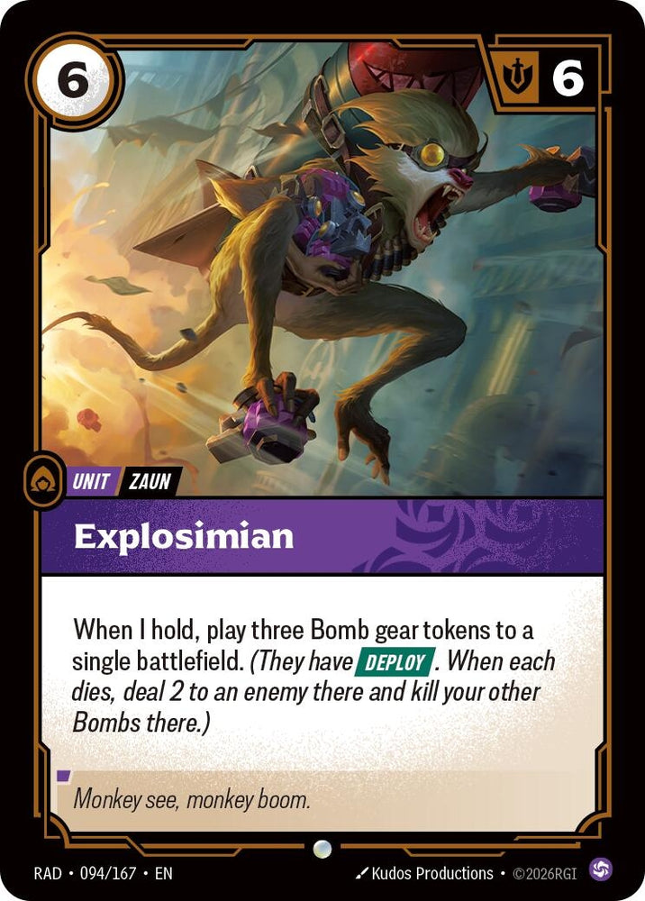 Image for Explosimian (094/167) (Radiance) (RAD) - Riftbound: League of Legends Trading Card Game