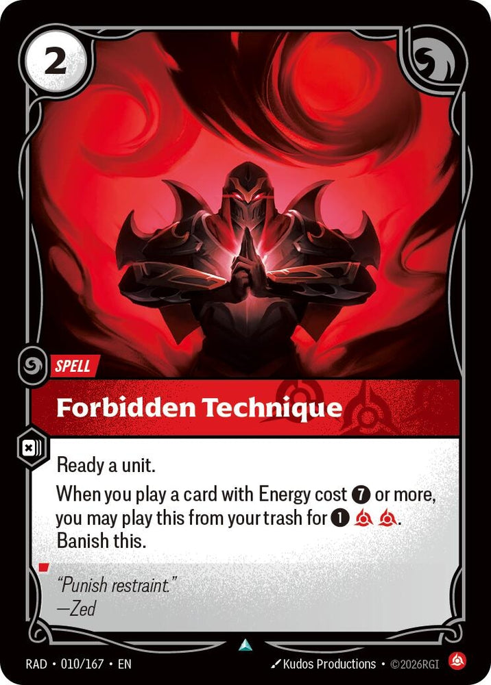 Image for Forbidden Technique (010/167) (Radiance) (RAD) - Riftbound: League of Legends Trading Card Game