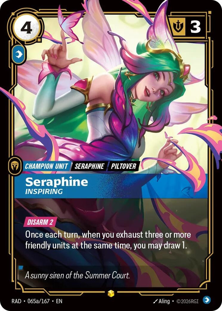 Seraphine, Inspiring (Alternate Art) (065a/167) (Radiance) (RAD)
