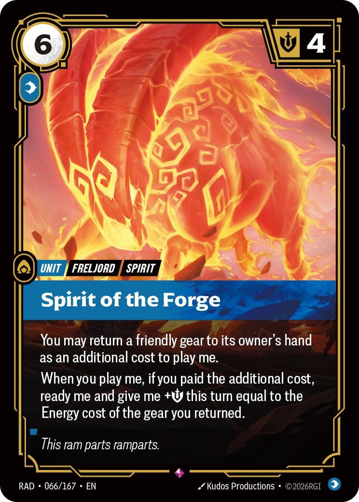Image for Spirit of the Forge (066/167) (Radiance) (RAD) - Riftbound: League of Legends Trading Card Game