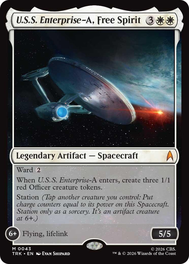 Image for U.S.S. Enterprise-A, Free Spirit (43) (Star Trek) (TRK) - Magic: The Gathering