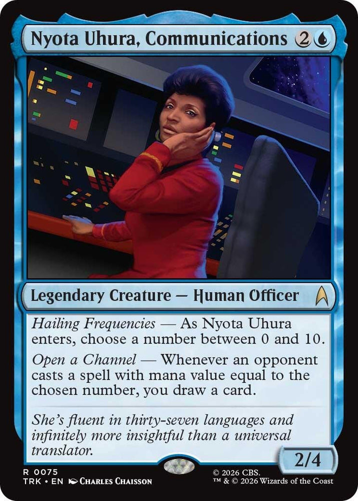 Image for Nyota Uhura, Communications (75) (Star Trek) (TRK) - Magic: The Gathering