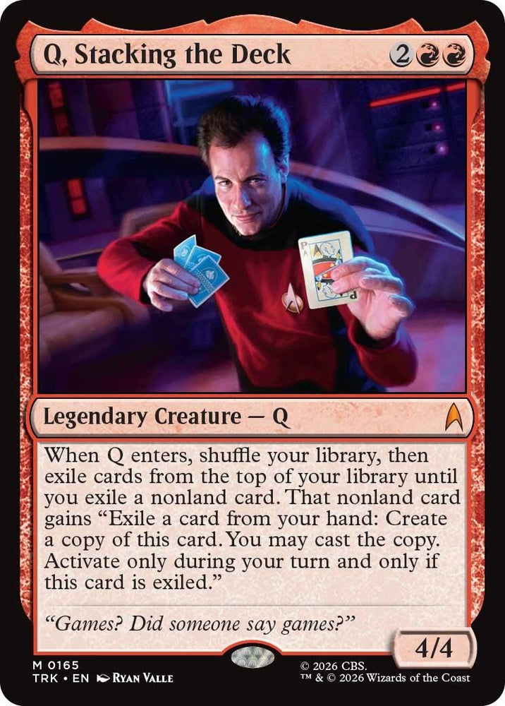 Image for Q, Stacking the Deck (165) (Star Trek) (TRK) - Magic: The Gathering