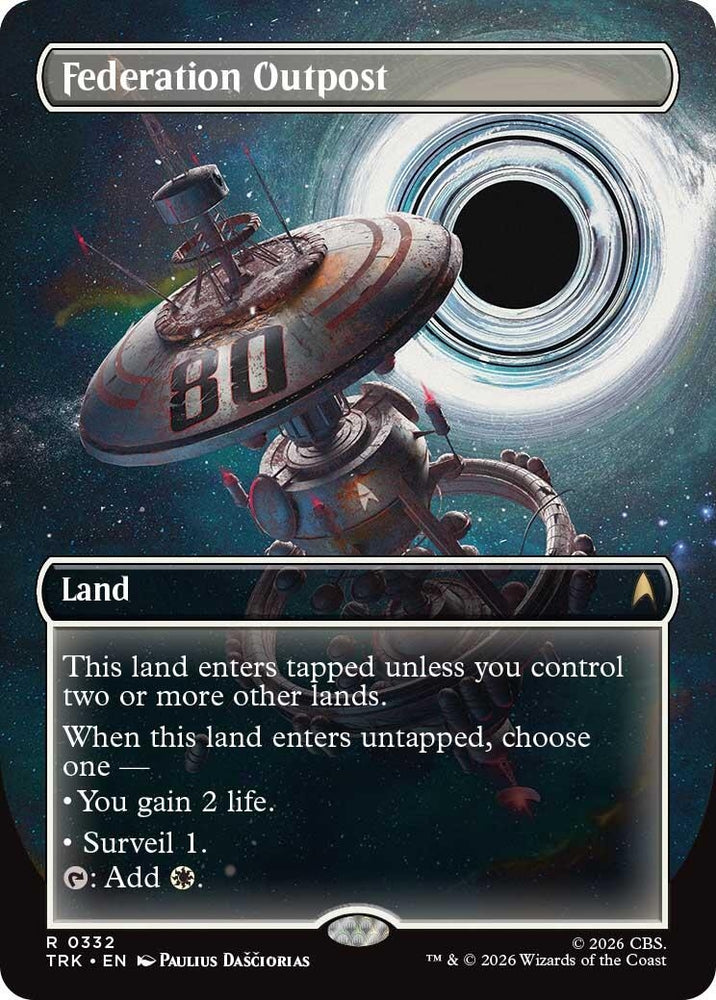 Image for Federation Outpost (Borderless) (332) (Star Trek) (TRK) - Magic: The Gathering