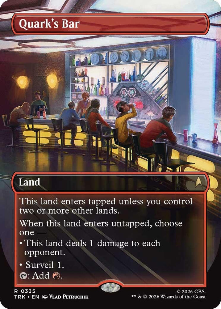 Image for Quark's Bar (Borderless) (335) (Star Trek) (TRK) - Magic: The Gathering