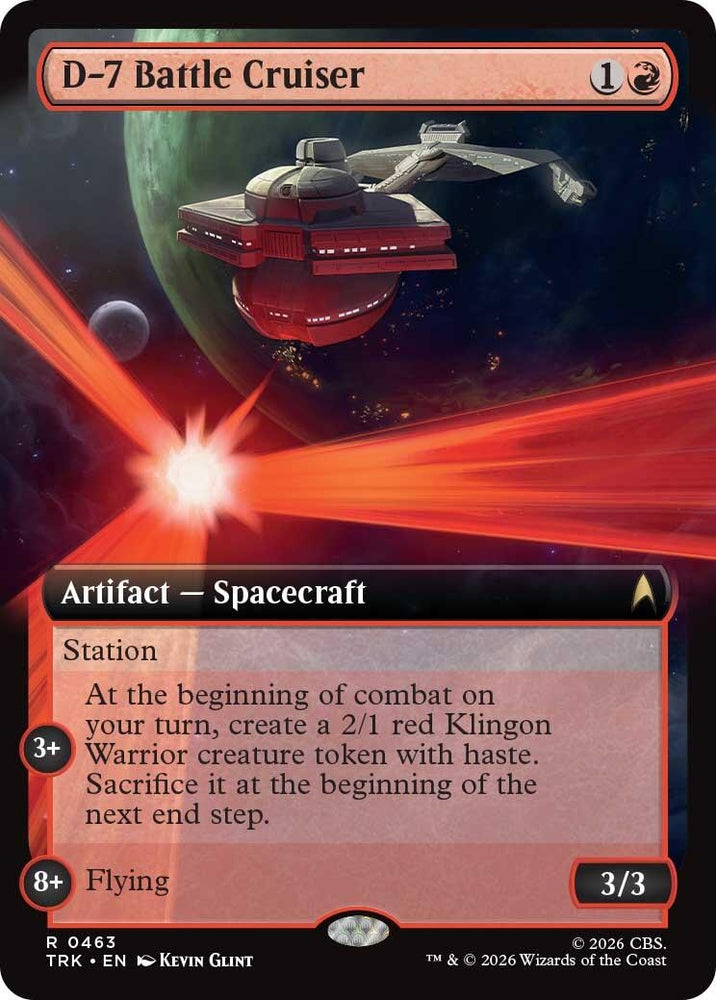 Image for D-7 Battle Cruiser (Extended Art) (463) (Star Trek) (TRK) - Magic: The Gathering
