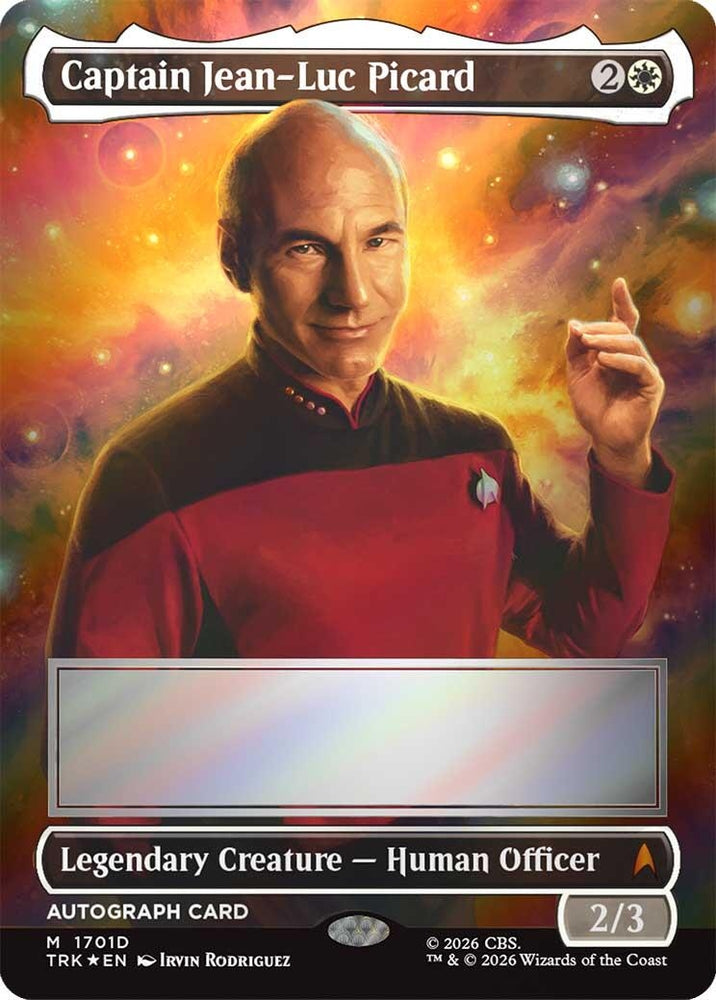 Image for Captain Jean-Luc Picard (Borderless) (Signed) (1701) (Star Trek) (TRK) - Magic: The Gathering