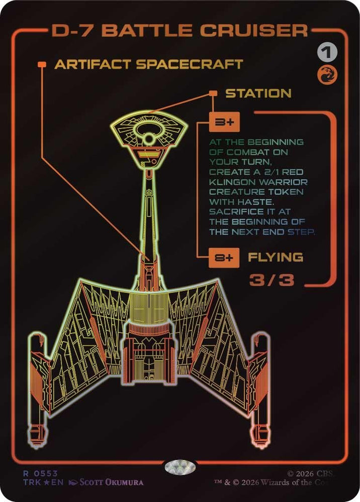 Image for D-7 Battle Cruiser (Showcase) (553) (Star Trek) (TRK) - Magic: The Gathering