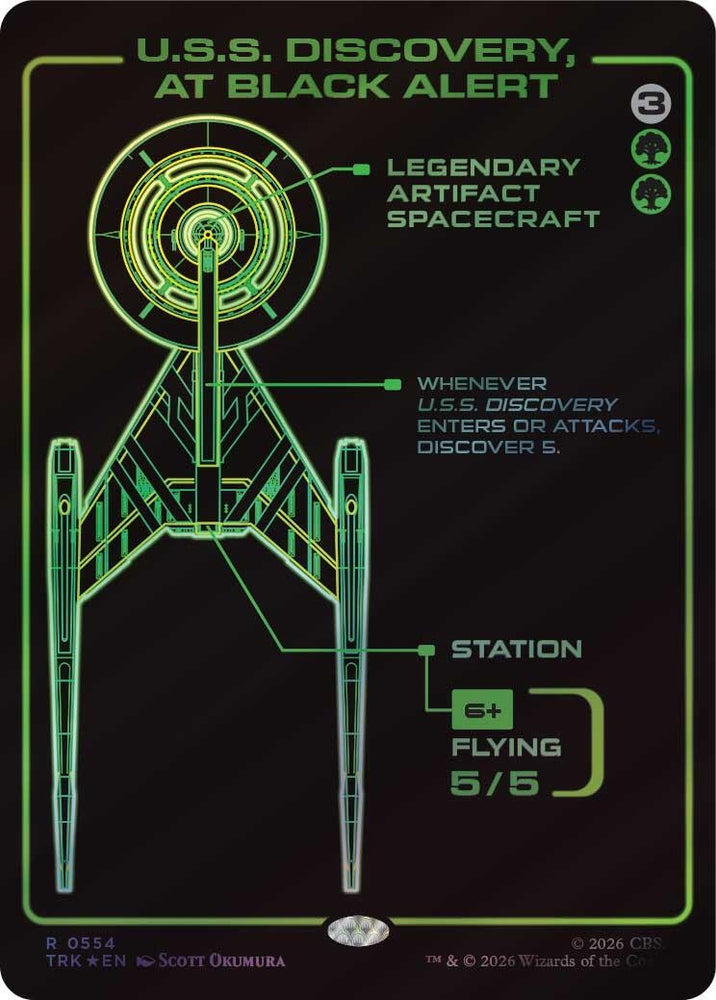 Image for U.S.S. Discovery, at Black Alert (Showcase) (554) (Star Trek) (TRK) - Magic: The Gathering