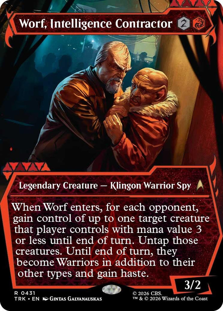 Image for Worf, Intelligence Contractor (Showcase) (431) (Star Trek) (TRK) - Magic: The Gathering