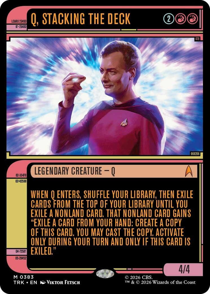 Image for Q, Stacking the Deck (Showcase) (383) (Star Trek) (TRK) - Magic: The Gathering