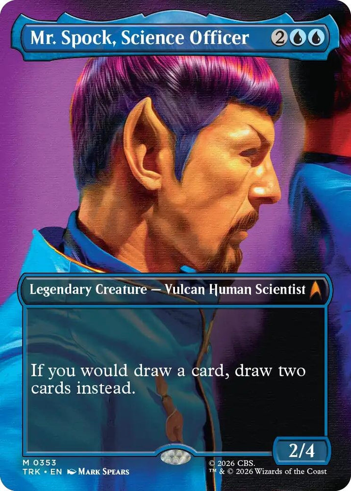 Image for Mr. Spock, Science Officer (Borderless) (353) (Star Trek) (TRK) - Magic: The Gathering