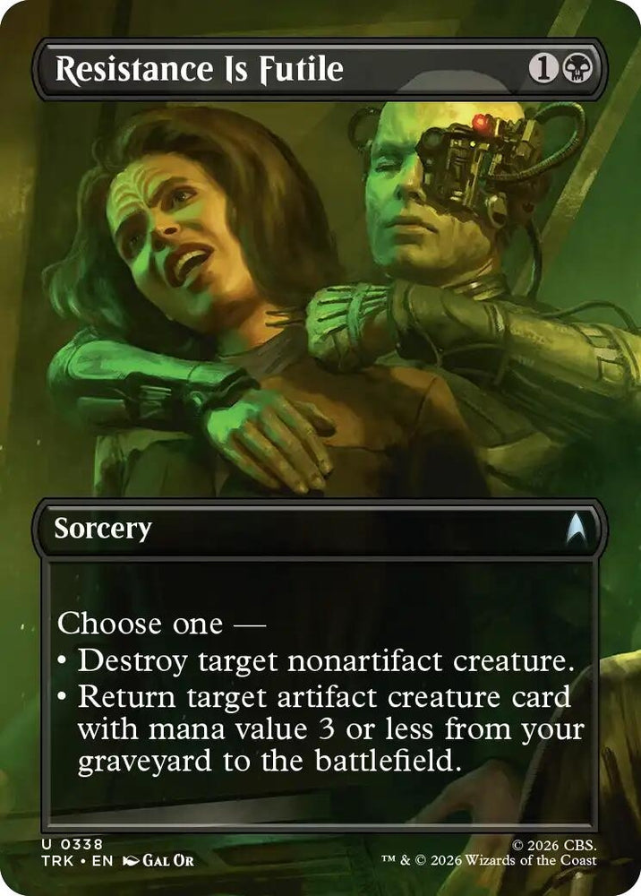 Image for Resistance Is Futile (Borderless) (338) (Star Trek) (TRK) - Magic: The Gathering