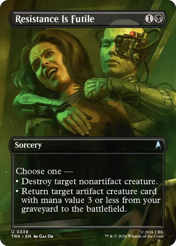 Image for Resistance Is Futile (Borderless) (338) (Star Trek) (TRK) - Magic: The Gathering