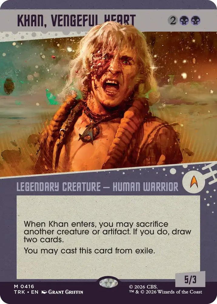 Image for Khan, Vengeful Heart (Showcase) (416) (Star Trek) (TRK) - Magic: The Gathering
