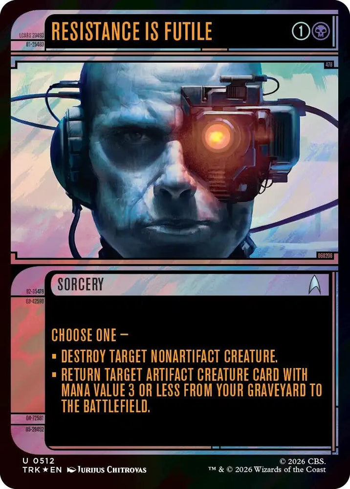 Image for Resistance Is Futile (Showcase) (Surge Foil) (512) (Star Trek) (TRK) - Magic: The Gathering