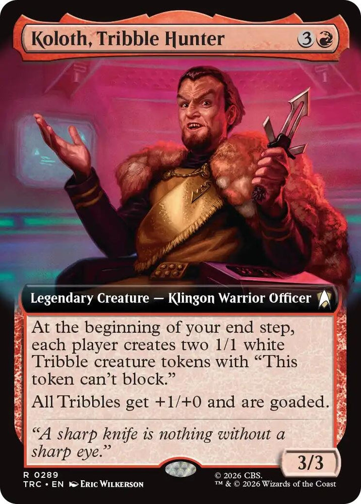 Image for Koloth, Tribble Hunter (Extended Art) (289) (Star Trek) (TRK) - Magic: The Gathering