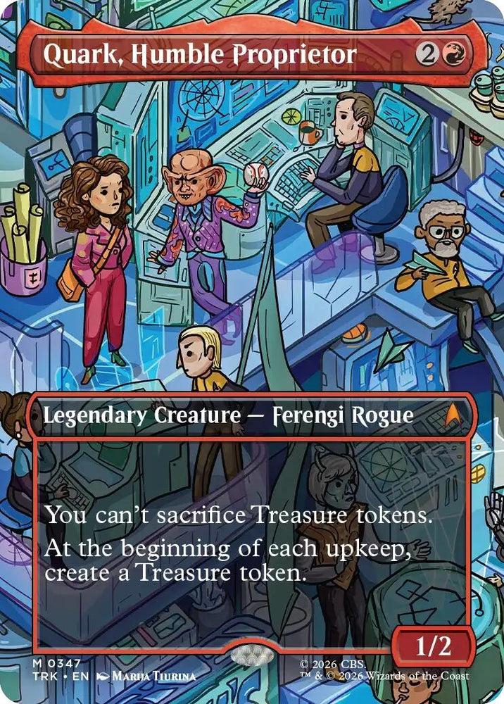 Image for Quark, Humble Proprietor (Borderless) (347) (Star Trek) (TRK) - Magic: The Gathering