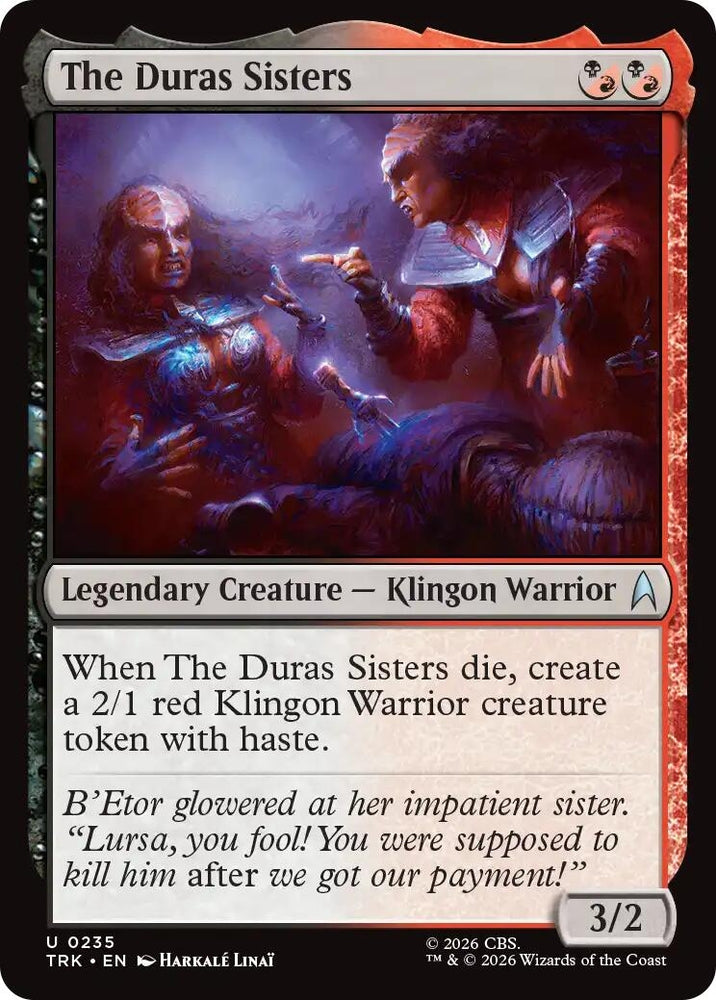 Image for The Duras Sisters (235) (Star Trek) (TRK) - Magic: The Gathering
