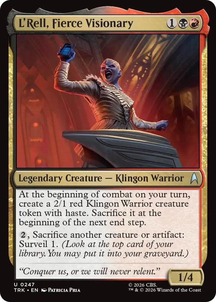 Image for L'Rell, Fierce Visionary (247) (Star Trek) (TRK) - Magic: The Gathering