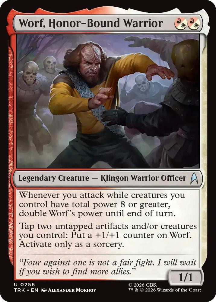 Image for Worf, Honor-Bound Warrior (256) (Star Trek) (TRK) - Magic: The Gathering