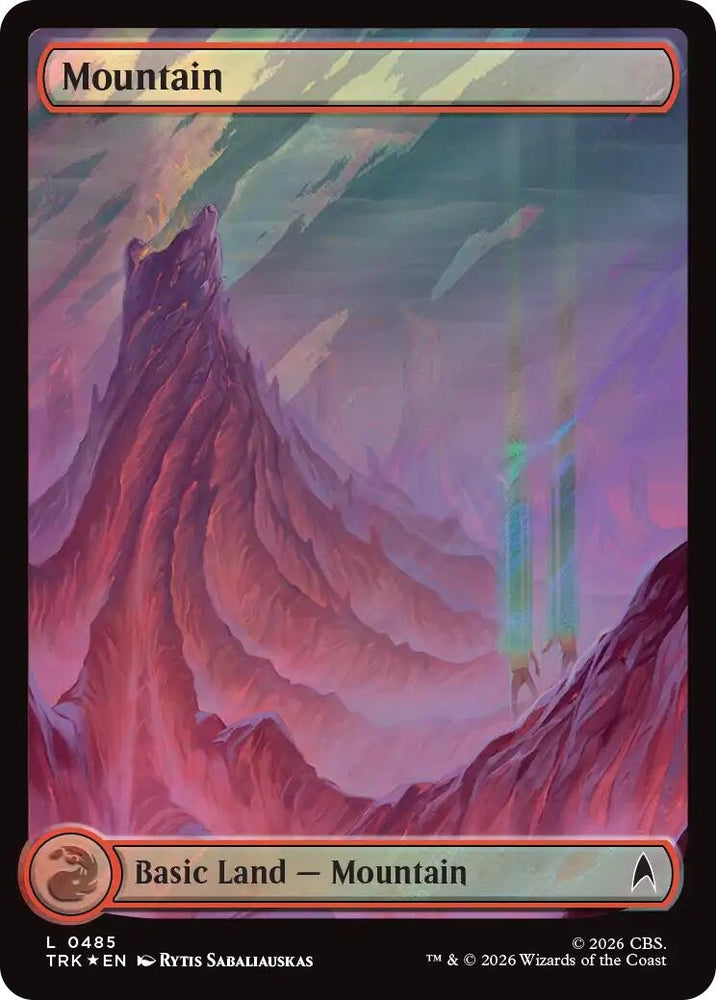 Image for Mountain (0485) (Surge Foil) (485) (Star Trek) (TRK) - Magic: The Gathering