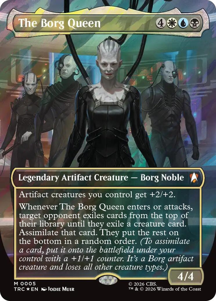 Image for The Borg Queen (Borderless) (Surge Foil) (5) (Commander: Star Trek) (TRC) - Magic: The Gathering