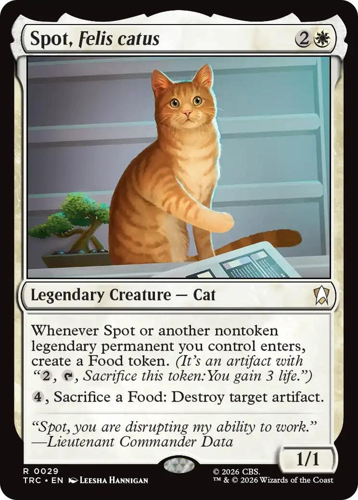 Image for Spot, Felis catus (Surge Foil) (29) (Commander: Star Trek) (TRC) - Magic: The Gathering
