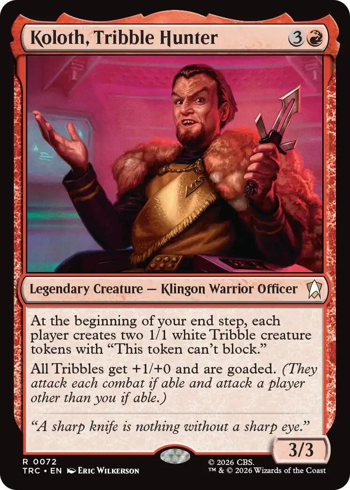 Image for Koloth, Tribble Hunter (Surge Foil) (72) (Commander: Star Trek) (TRC) - Magic: The Gathering