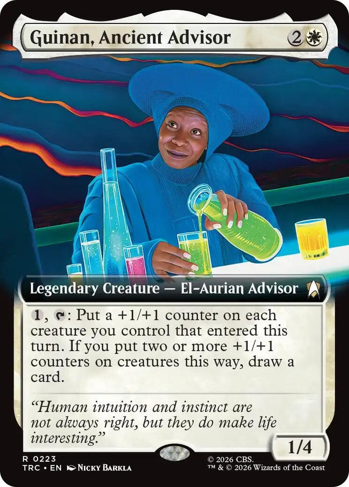 Image for Guinan, Ancient Advisor (Extended Art) (223) (Commander: Star Trek) (TRC) - Magic: The Gathering
