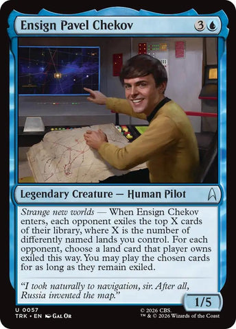 Image for Ensign Pavel Chekov (57) (Star Trek) (TRK) - Magic: The Gathering
